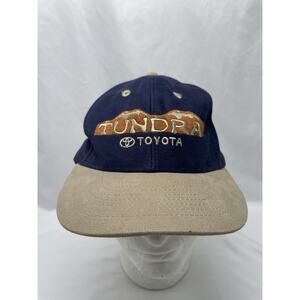 Vintage Toyota Tundra Navy Tan Strapback Adjustable Mohr’s Hat Cap Rare